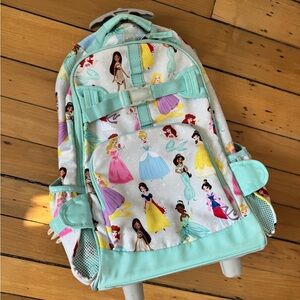 Pottery Barn Kids Disney Princess Rolling Travel Backpack - Aqua